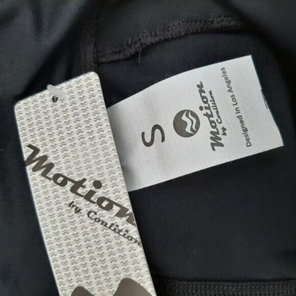 New - MOTION by COALITION Black Mesh-Side Leggings Sz S - Picture 15 of 16